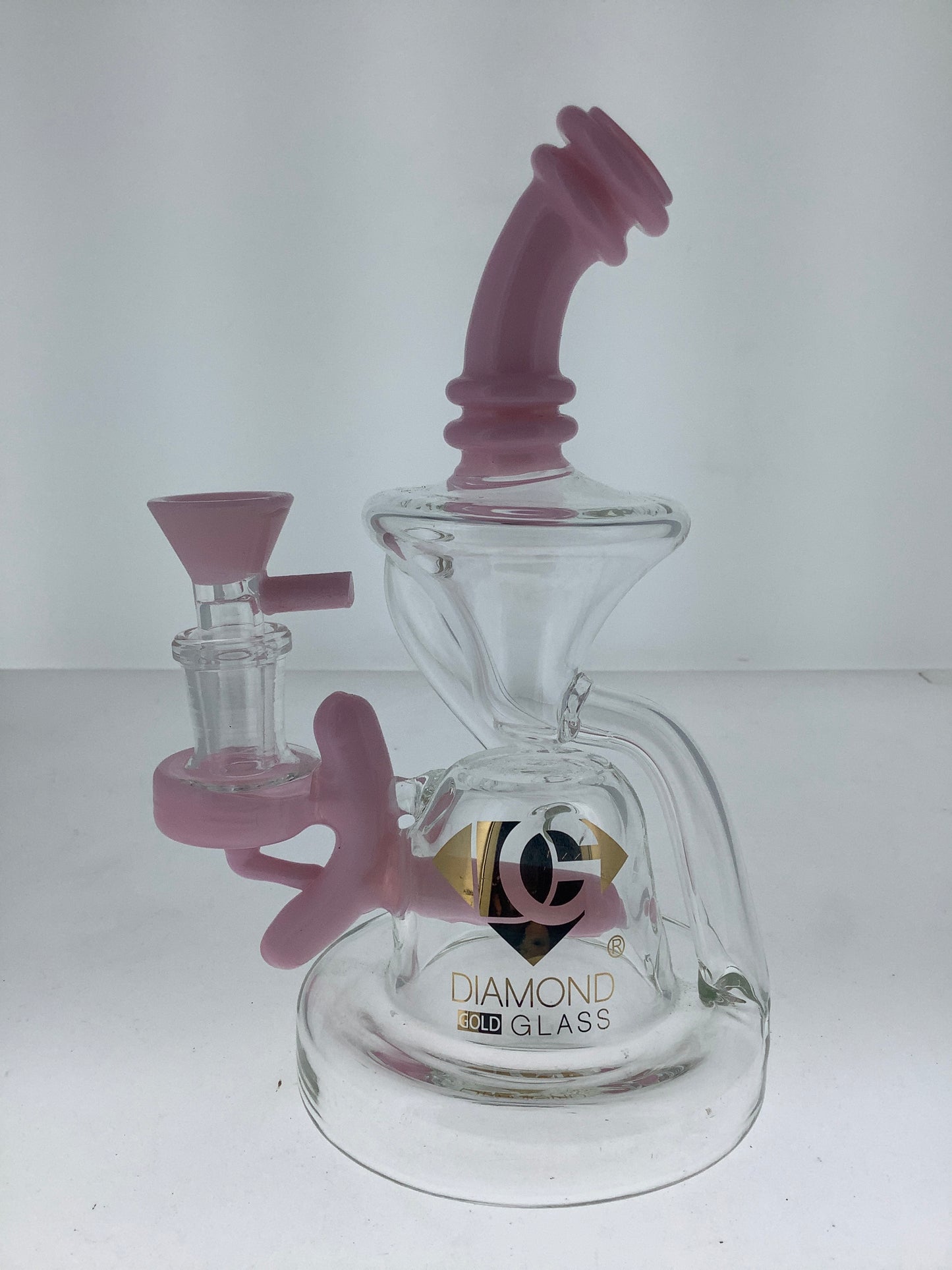 Diamond Glass Rig w/ Color Stem Line Perc