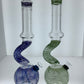 9mm W&R Color Kink Neck Bubble Beaker