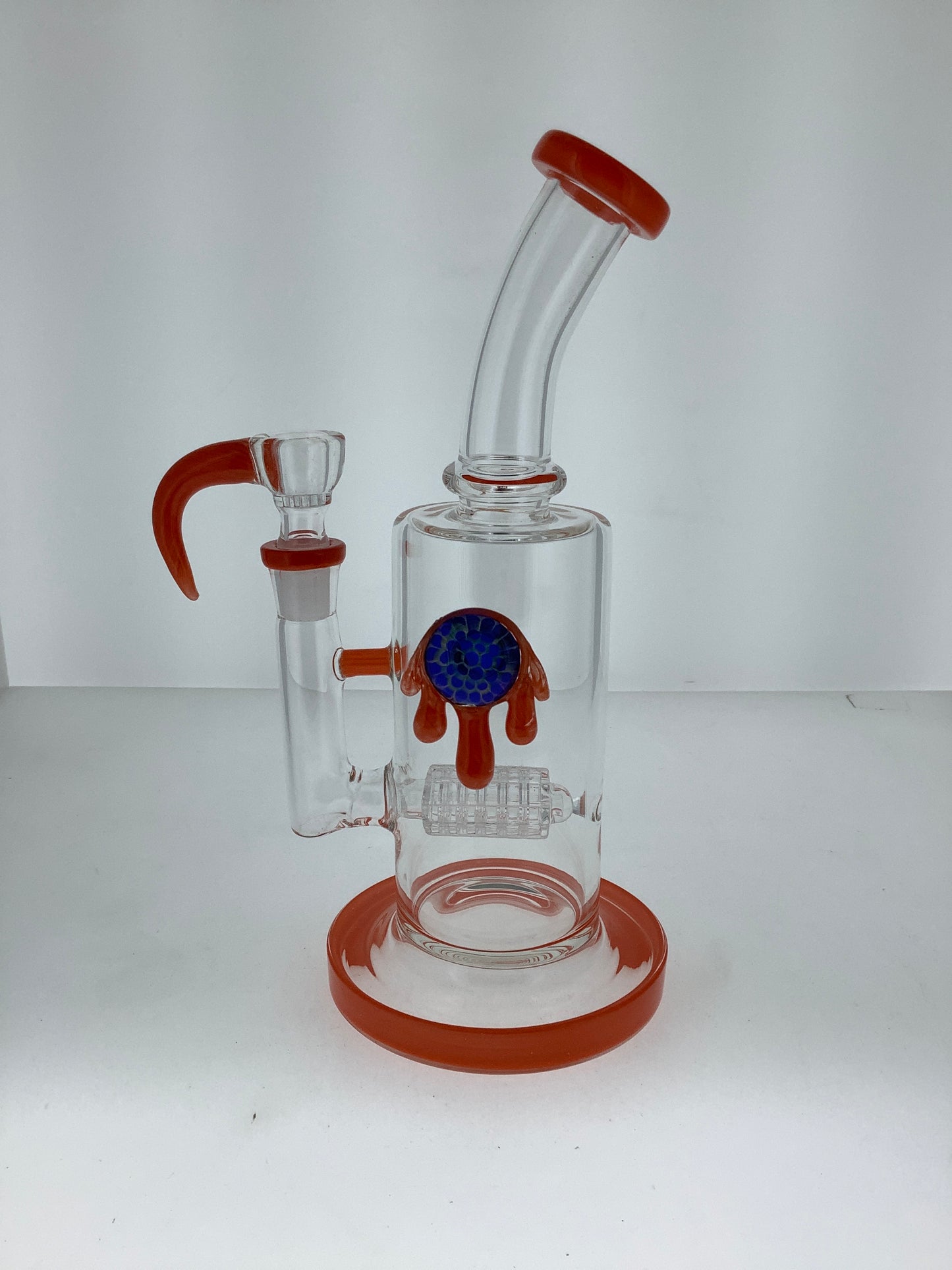 11" Bent Neck Rig w/ Honeycomb Marble & Inline Matrix