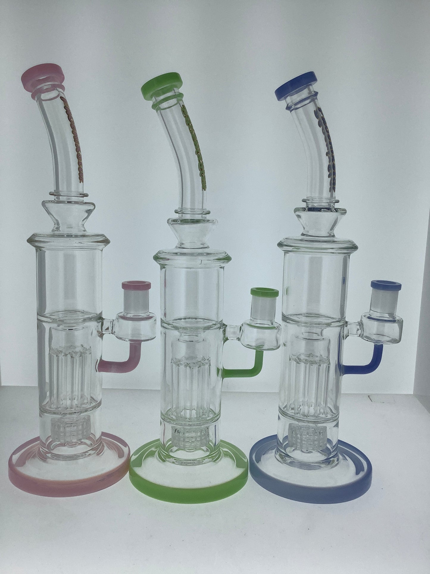 Phoenix 12" Color Rig w/ Showerhead & Tree Arm Perc