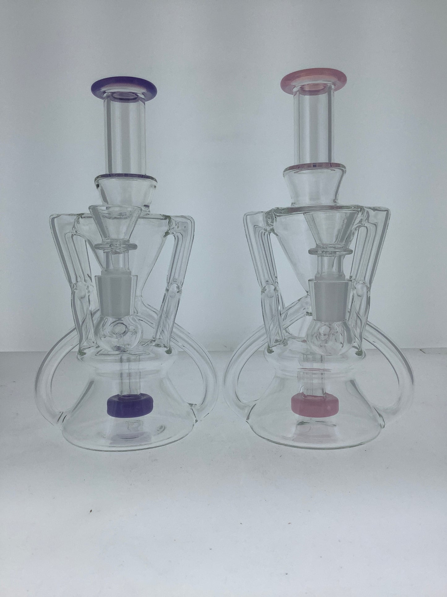 8" Double Uptake Recycler w/ Showerhead Perc & Pass Through