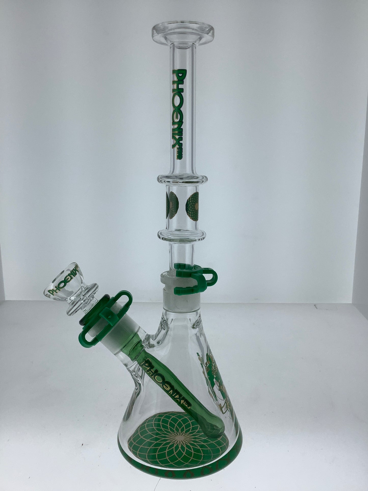 10" Phoenix Beaker w/ Skinny Neck & Color