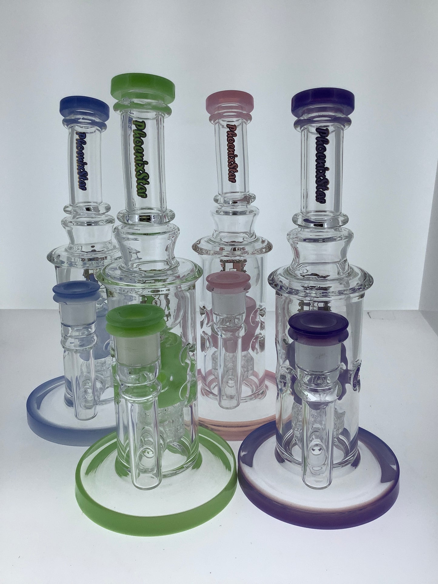 10" Phoenix Bent Neck Rig w/ Straight Fab & Matrix Perc w/ logo