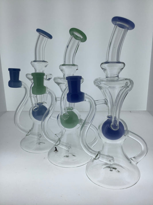 9" Recycler w/ Color Ball & Joint