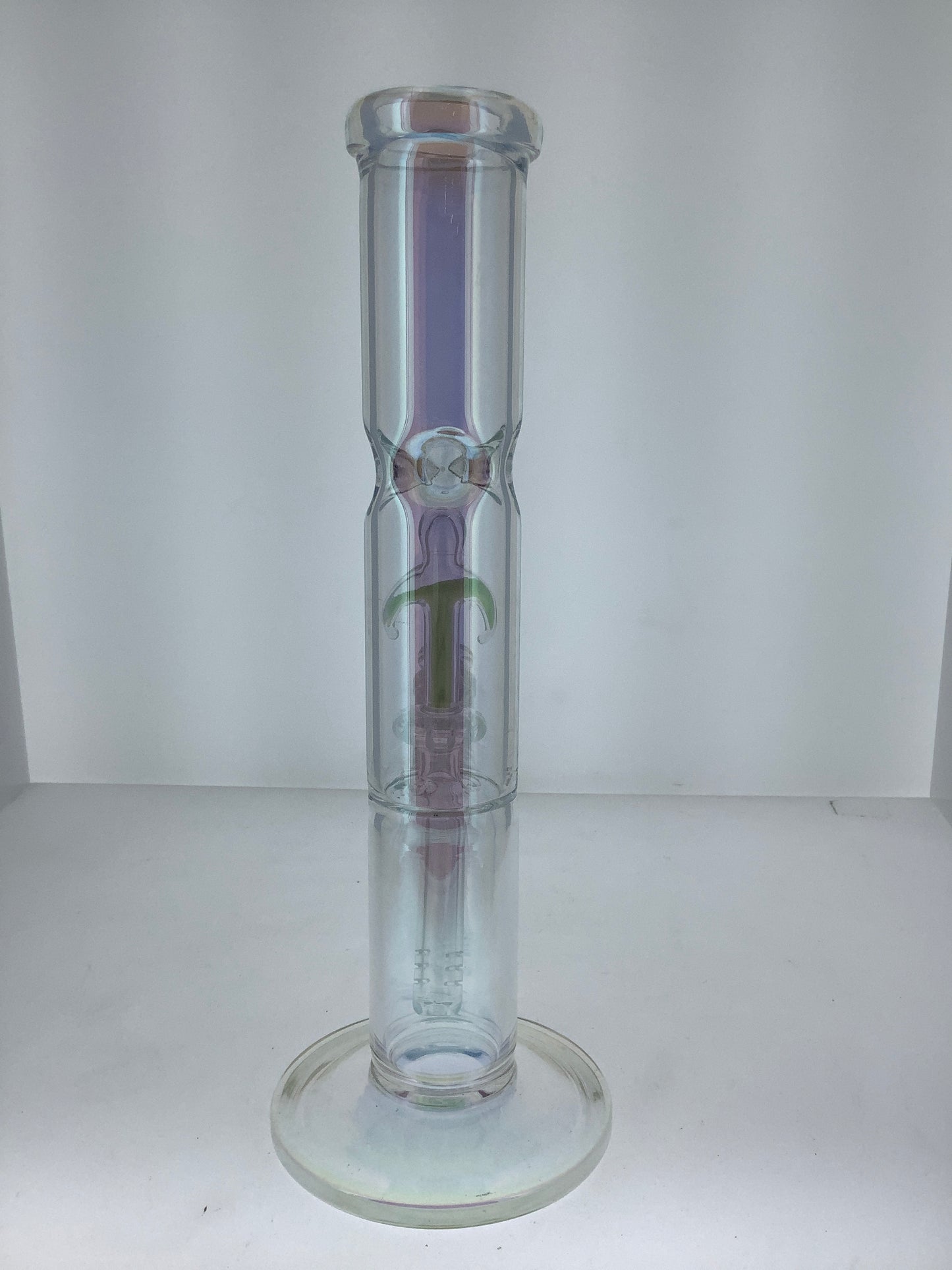 12"Holographic Straight Tube w/ UV Showerhead Perc