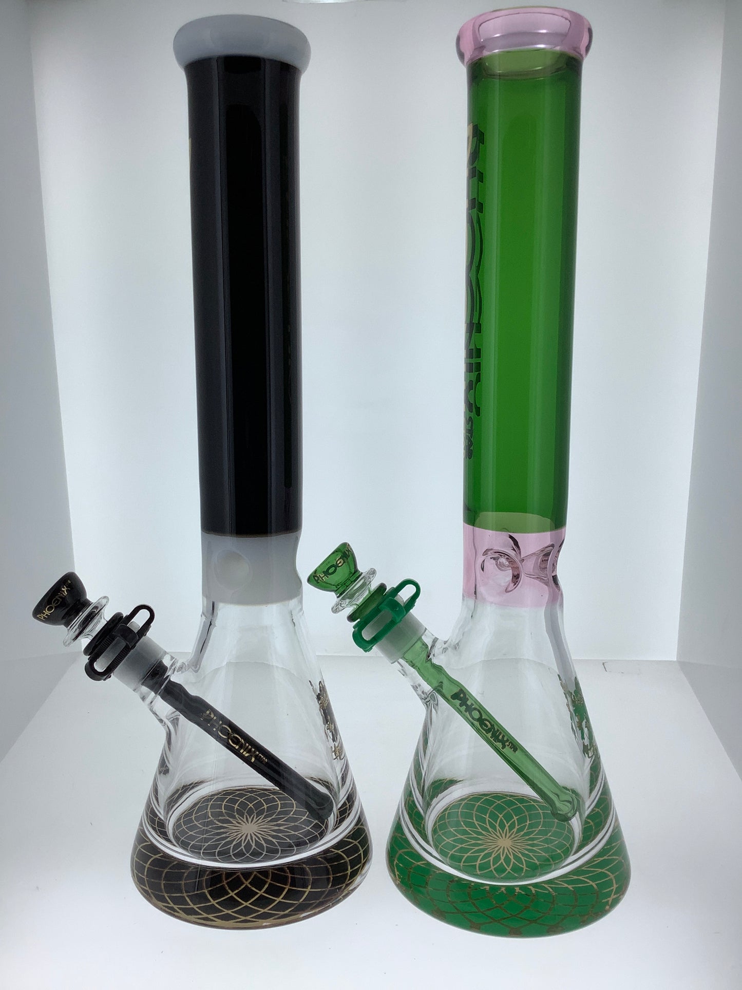 Phoenix 16" Color Neck Beaker w/ Ice Catch