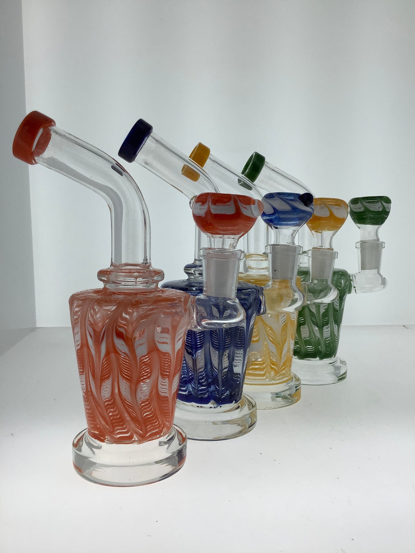 Bent Neck Color Swirl Rig 7"