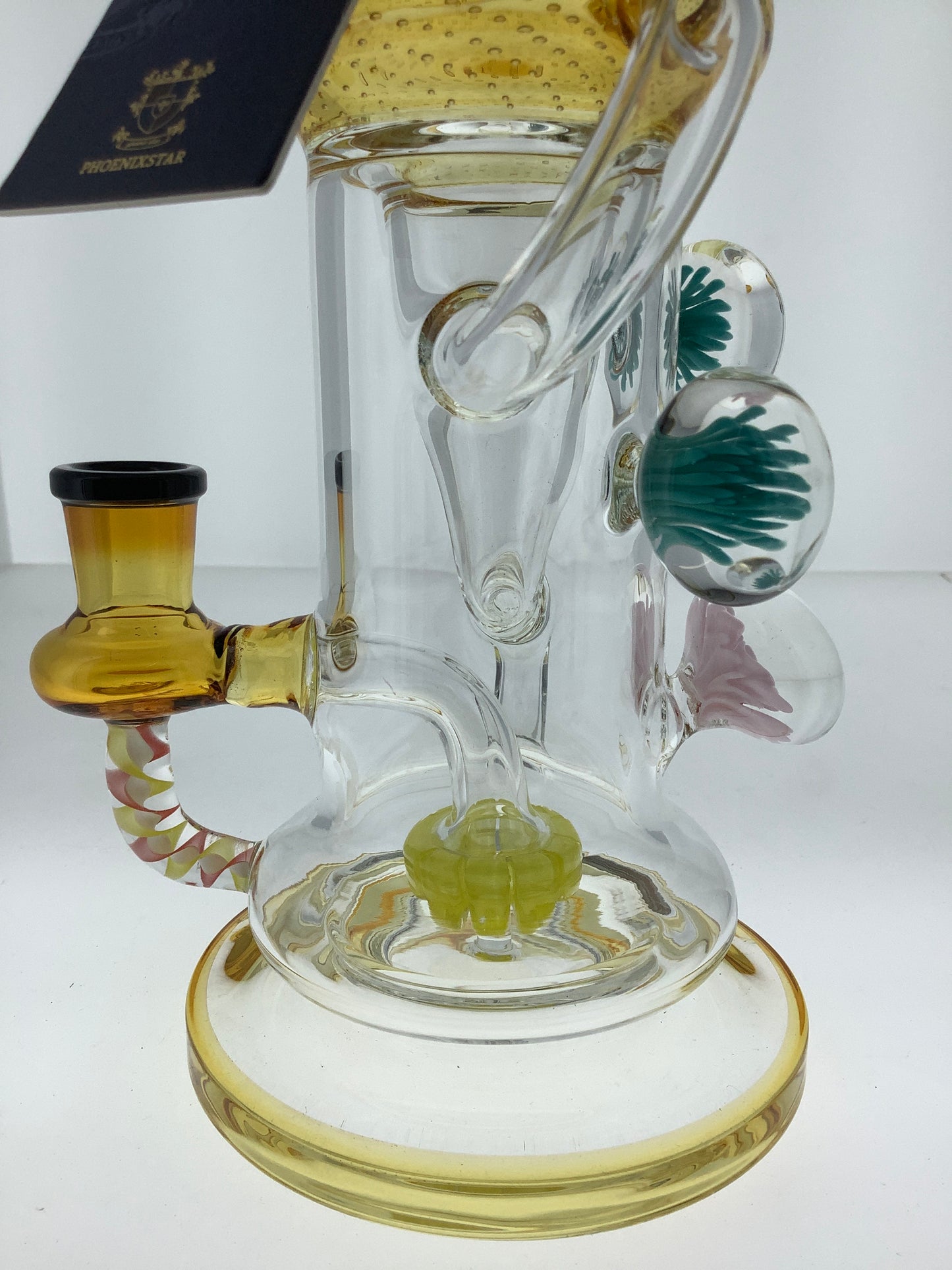 Phoenix 10" Bubble Trap Rig w/ Triple Marble