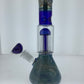 11" Silver Fumed Beaker w/ Tree Arm Perc