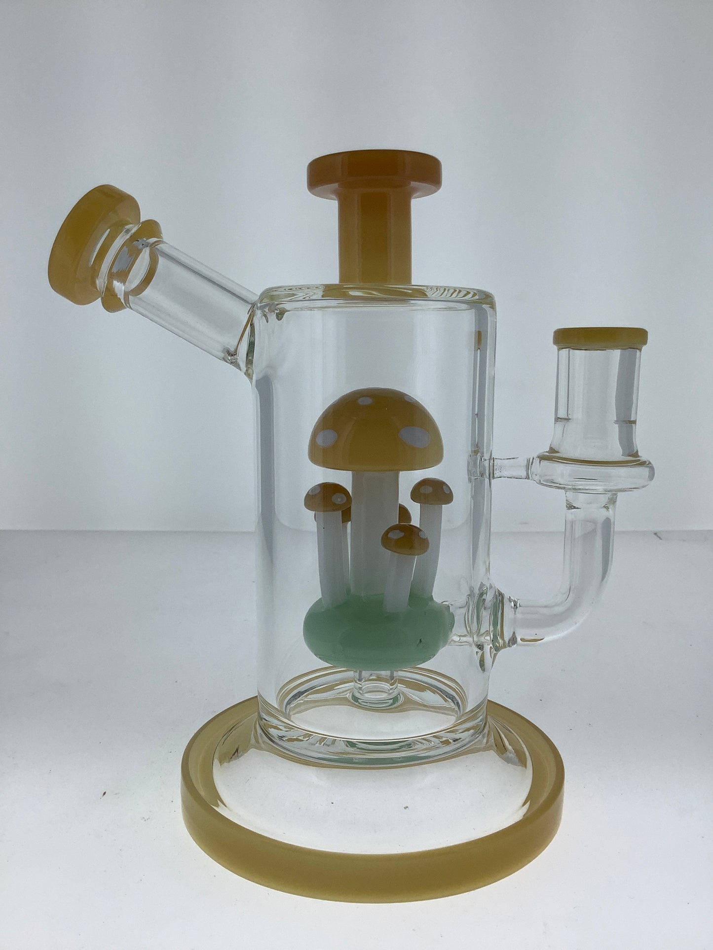 7" Bent Neck Mushroom Rig w/ Banger Holder