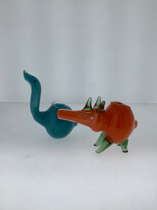 Fritted Animal Hand Pipe