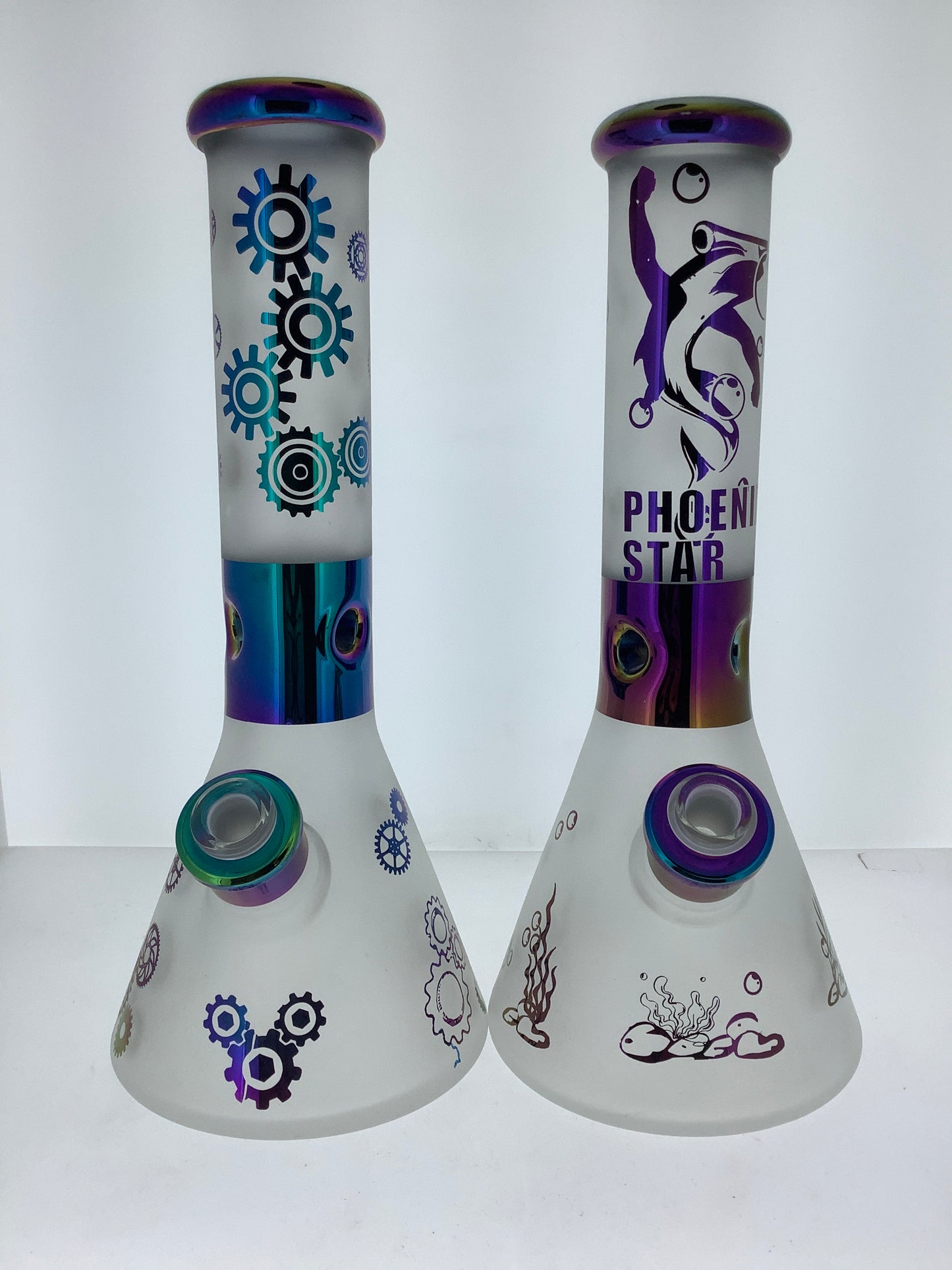 13" Phoenix Themed Electroplated Beaker