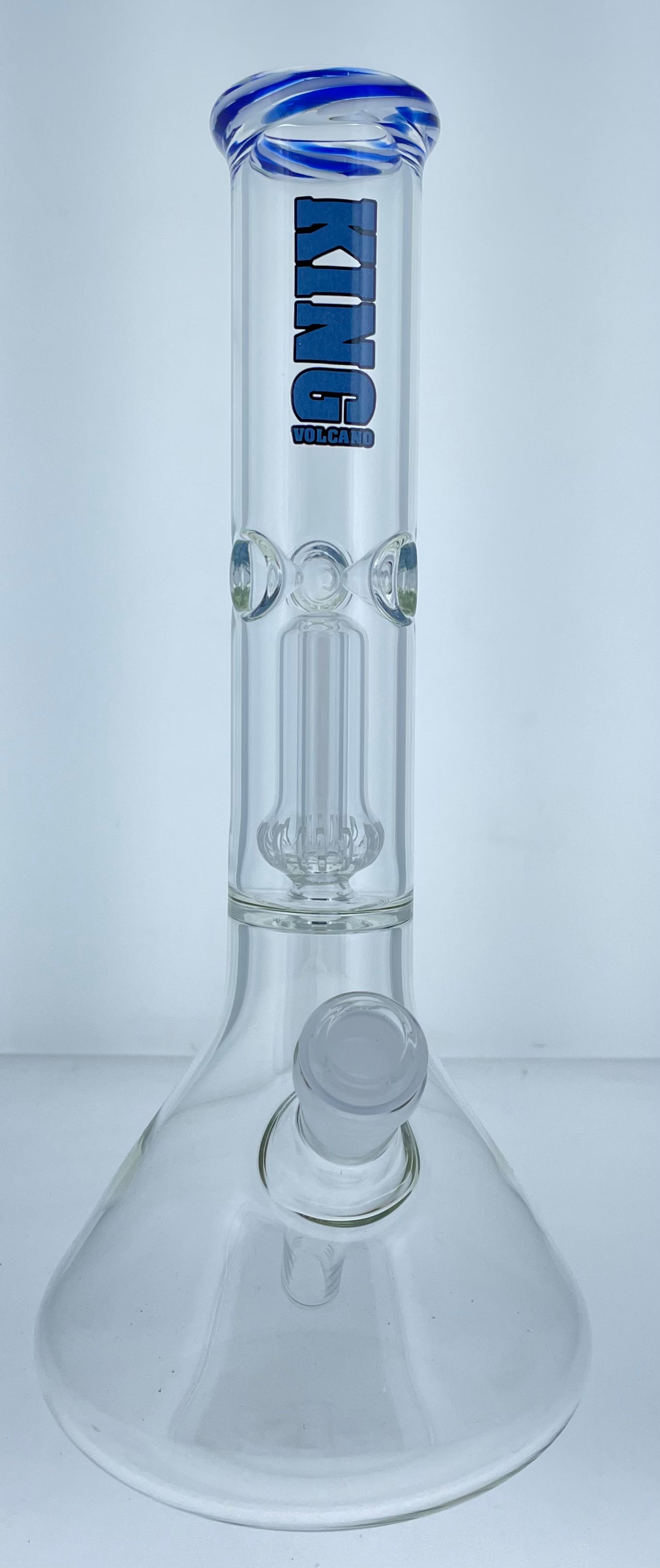 King Volcano 12" Straight Tube w/ Color & Showerhead Perc