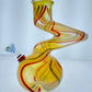 7” Wrap Rake Multicolor Kink Bubble Beaker