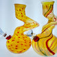 7” Wrap Rake Multicolor Kink Bubble Beaker