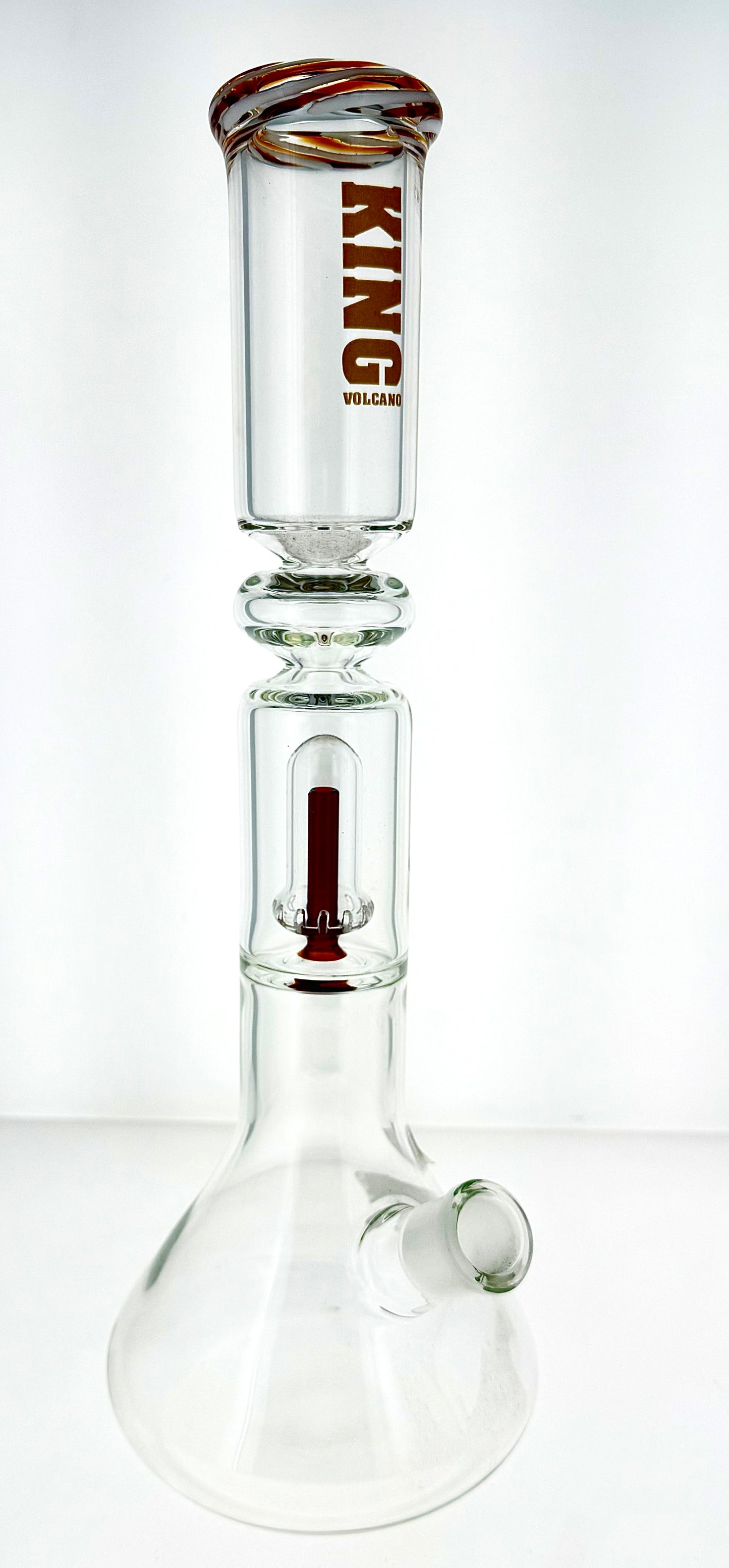 King Volcano 16" Beaker w/ Color Accent Showerhead & Ice Catch