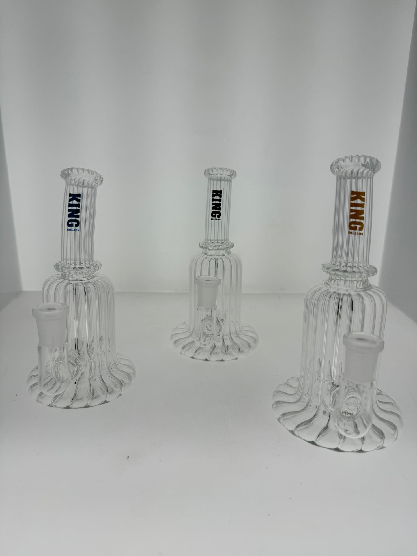 King Volcano Scallop Tubing Stemline Bubbler