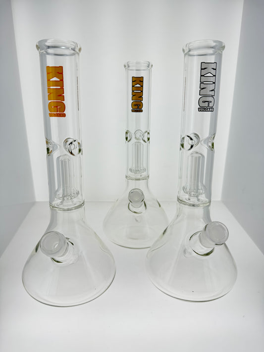 King Volcano 12" Beaker w/ Showerhead Perc & Ice Catch