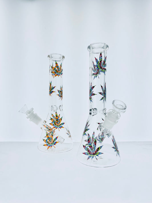 10" Leaf Decal Beaker