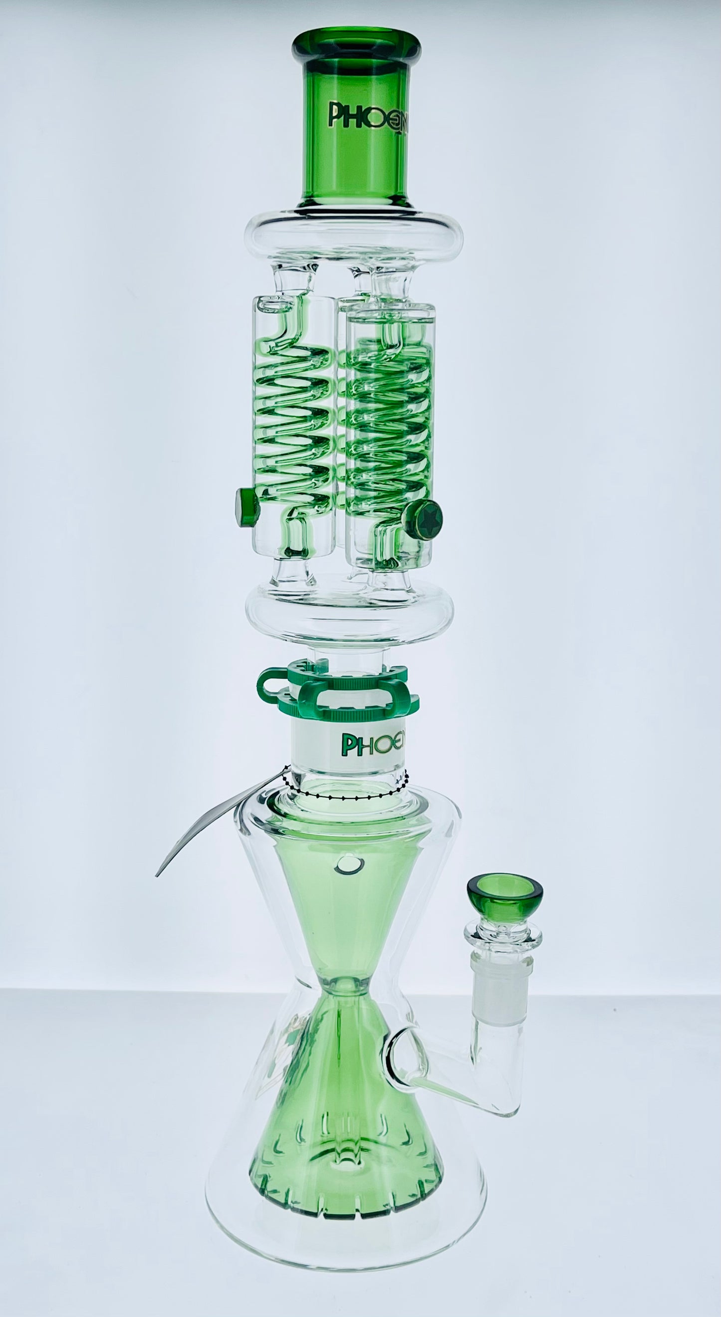 Phoenix Star 18" Triple Glycerin Beaker w/ Hourglass Perc