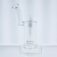 9" Clear Bubbler w/ Bent Neck & Slotted Perc