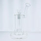 9" Clear Bubbler w/ Bent Neck & Slotted Perc