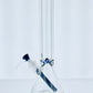 16" Heavy Beaker w/ Color Lip & Wig Wag Downstem