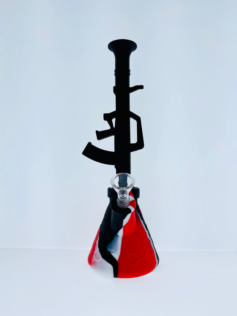 Silicone Gun Waterpipe 11"