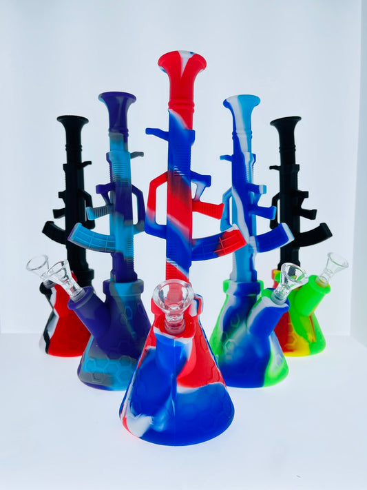 Silicone Gun Waterpipe 11"