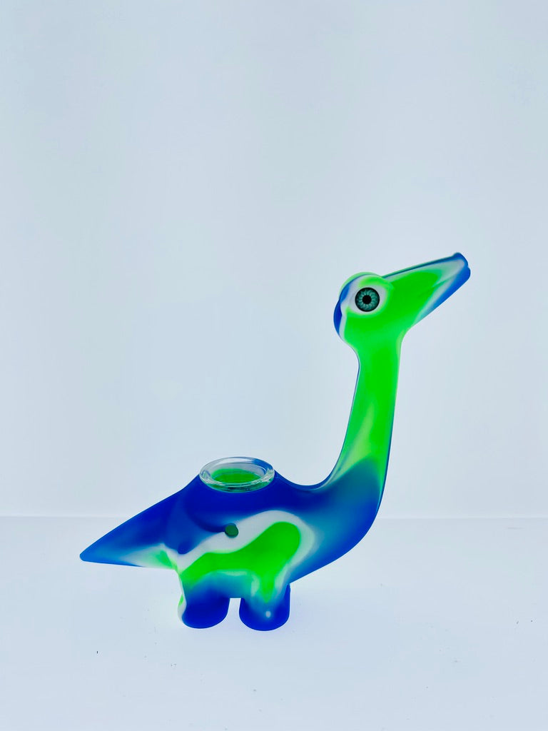 Silicone Dinosaur Handpipe/Bubbler 7in