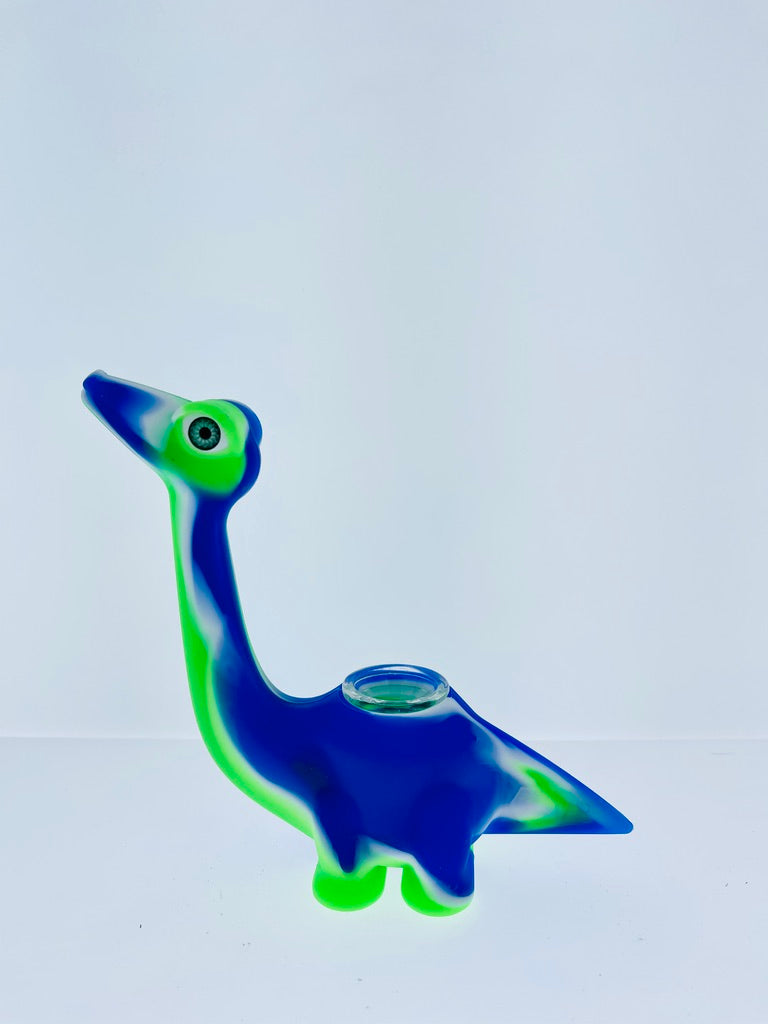 Silicone Dinosaur Handpipe/Bubbler 7in