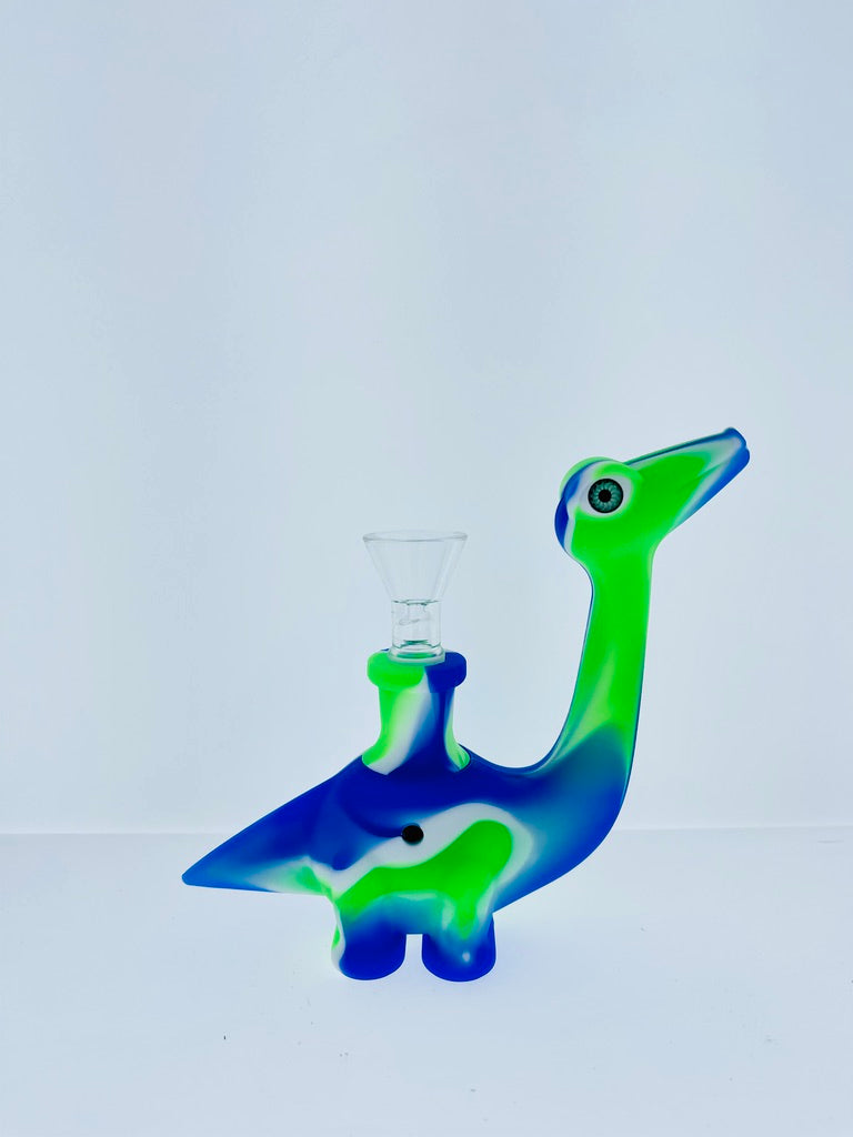 Silicone Dinosaur Handpipe/Bubbler 7in