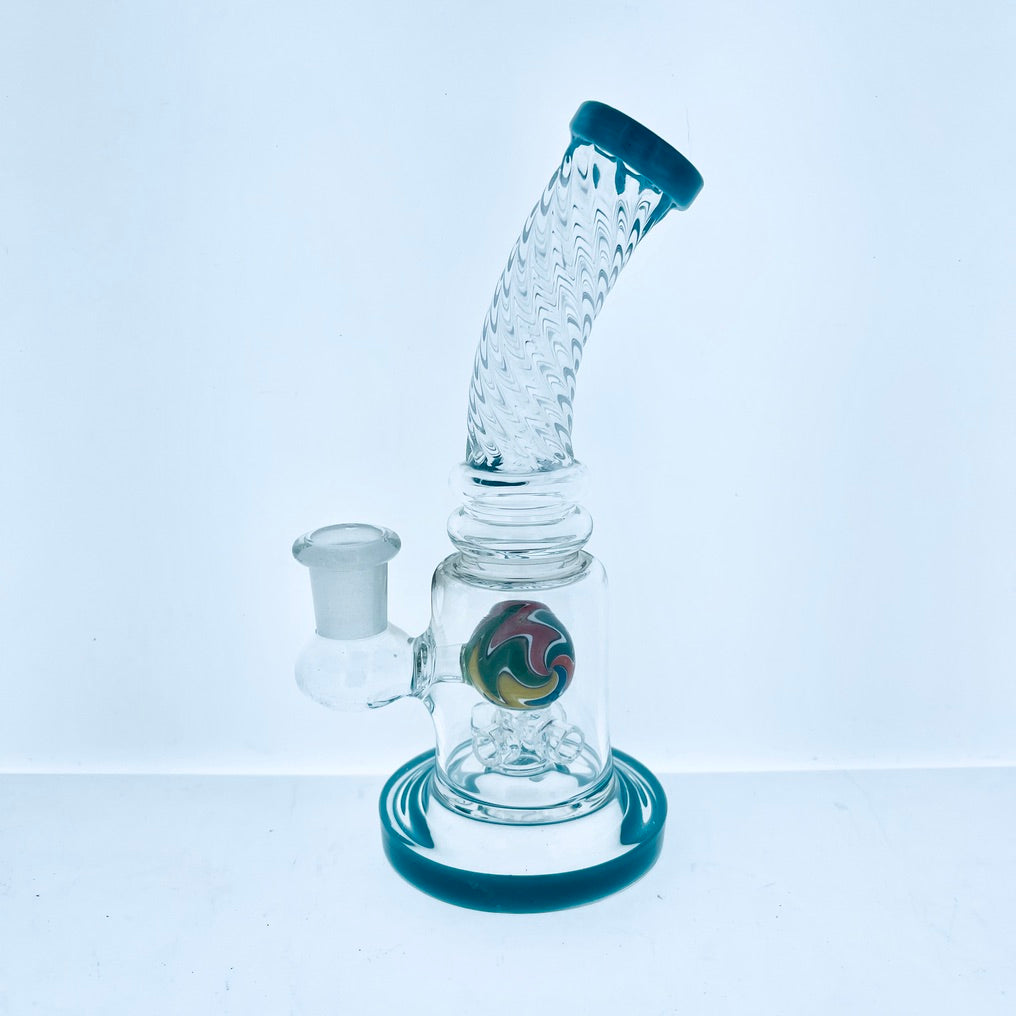 Curved Neck  Rig w/ Colorful Perc 6.5"
