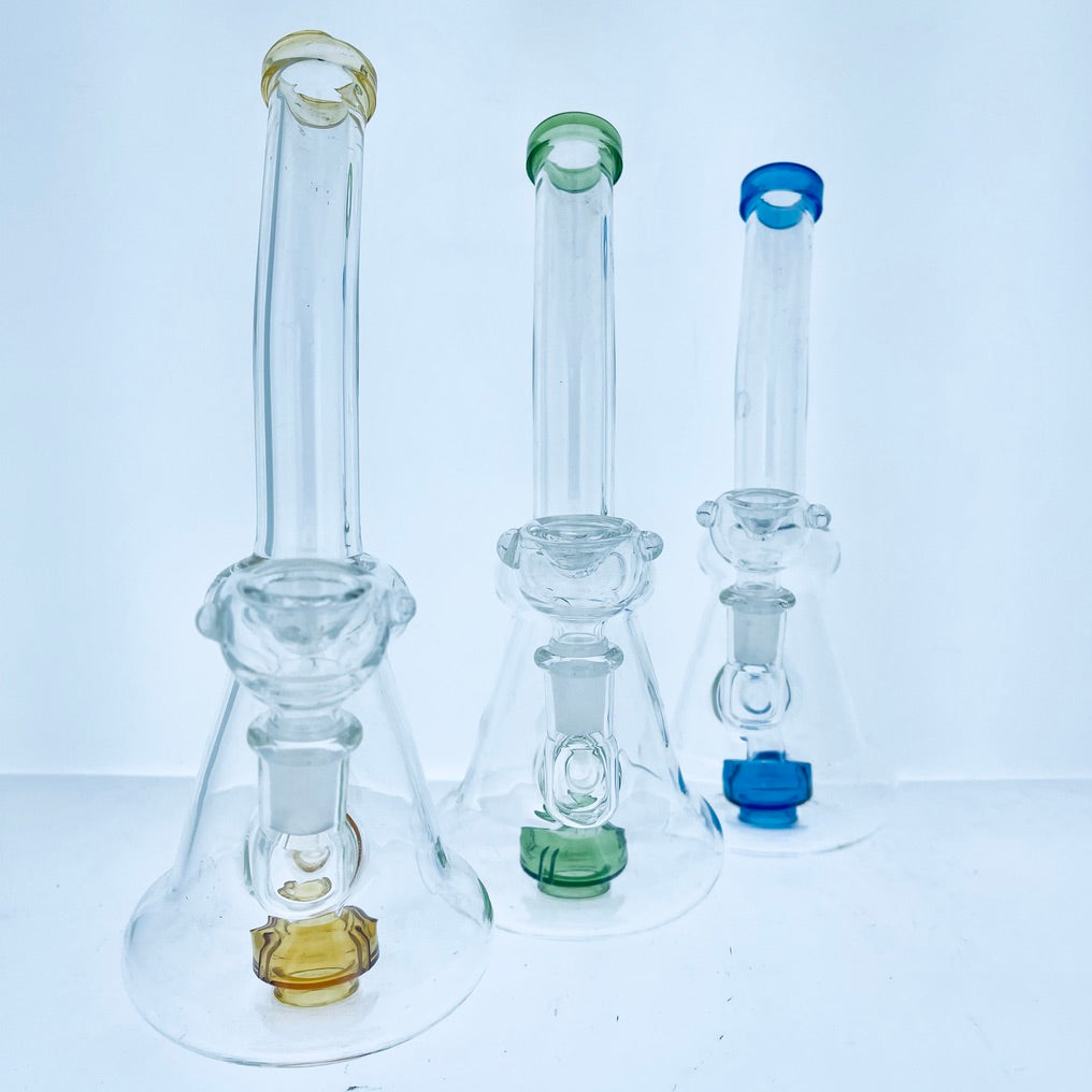 Curved Neck Colored Rig w/ Showerhead Perc