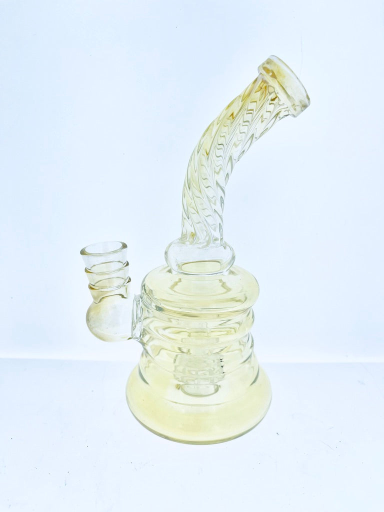 Curved Neck Fumed Rig w/ Showerhead Perc 6"