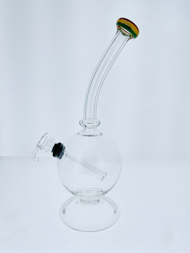 Bent Neck Bubble Water Pipe Assorted Colors 9.5"