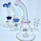 7.5" Bent Neck Rig w/ Showerhead Perc & Elephant Marble