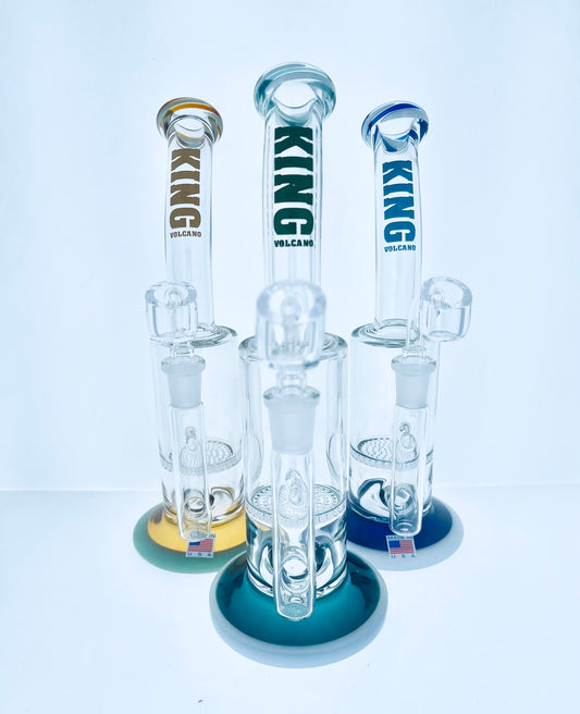 King Volcano Curved Neck w/ Honeycomb Perc 10.5"
