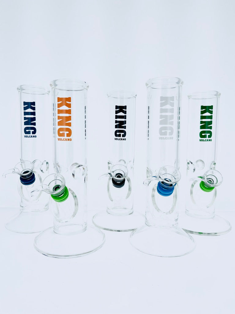 King Volcano 9mm Ice Catcher Tube Water Pipe Assorted Colors 8.5"