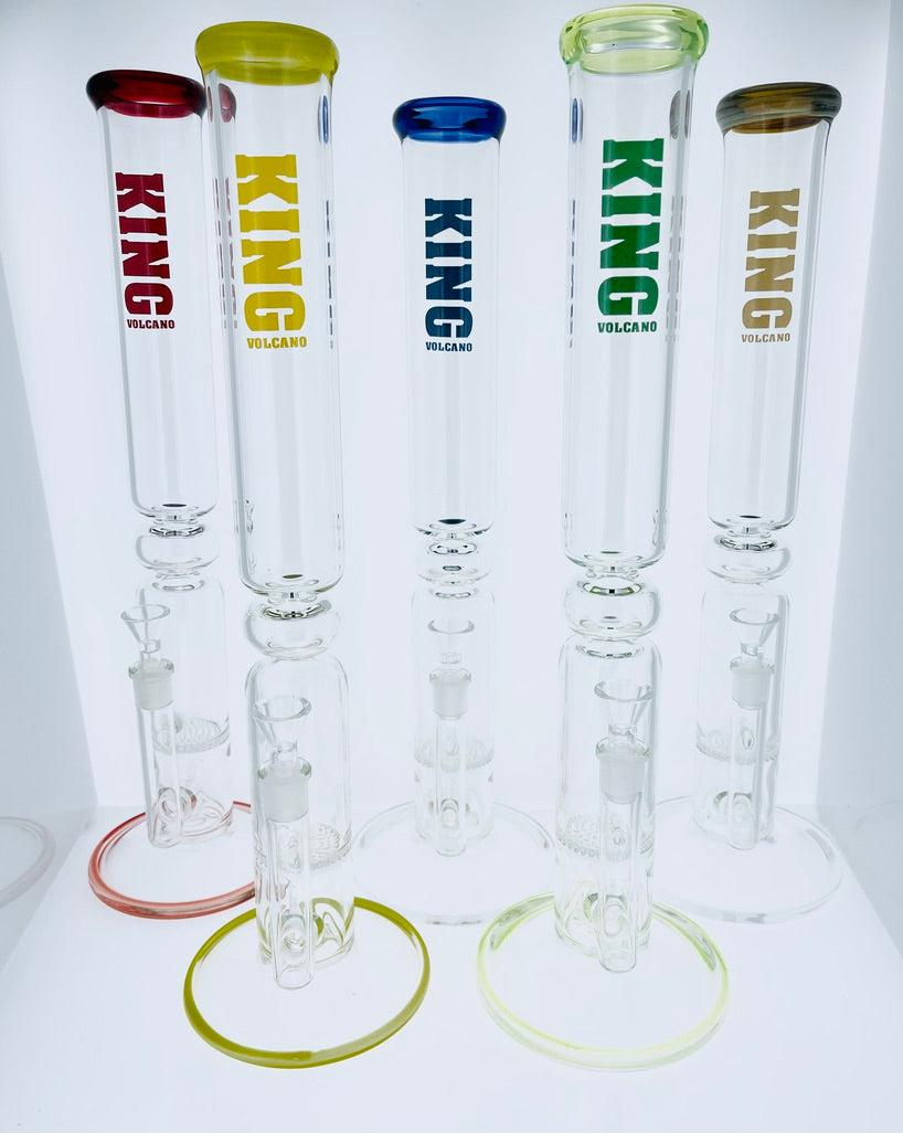 King Volcano Honeycomb Perc with Maria Ice Catch 18"