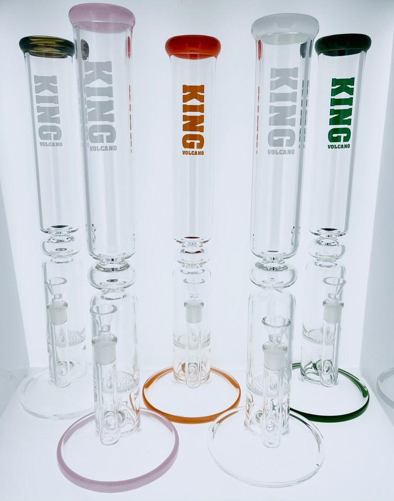 King Volcano Honeycomb Perc with Maria Ice Catch 18"