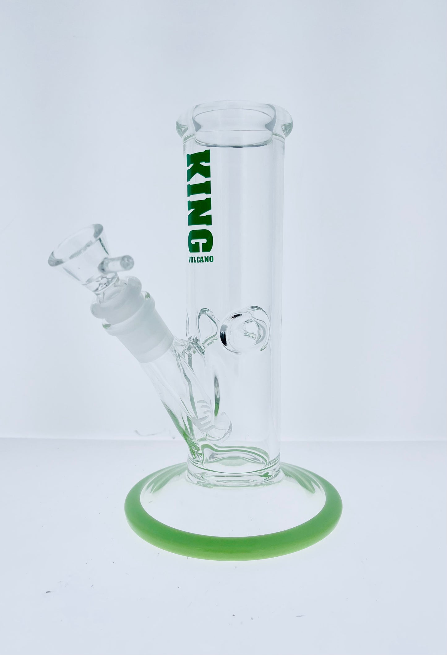 King Volcano 8" Straight Tube w/ Ice Catch & Color Base