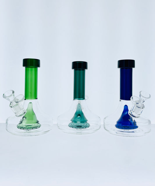 8" Mini Beaker w/ Pyramid Perc
