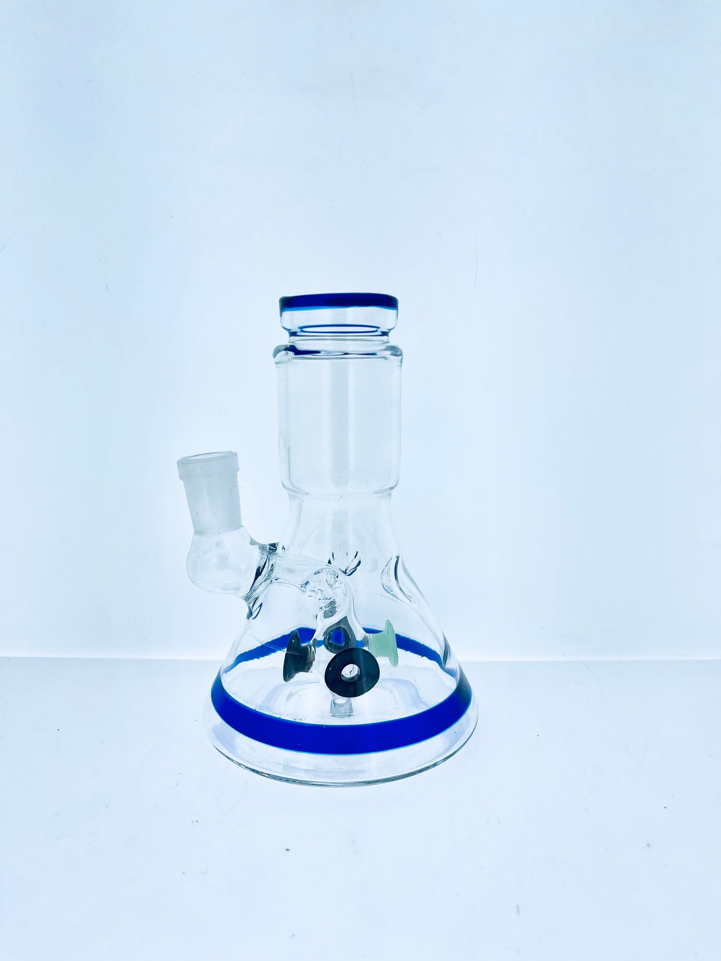 Mini Beaker w/ Colored Quad Perc 6"