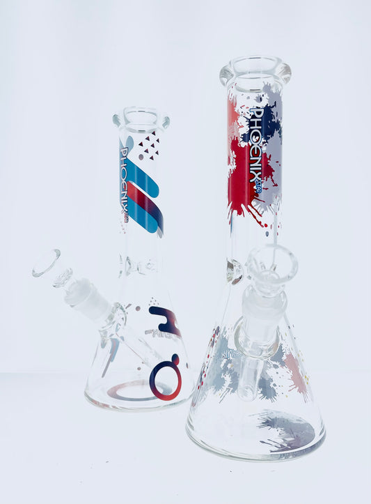 Phoenix 10" Beaker w/ Decal & Ice Catch