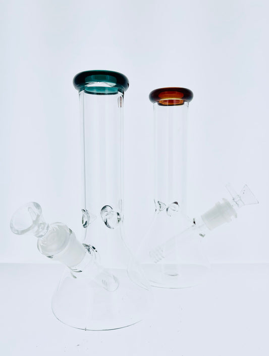 8" Full Color Lip Straight Tube w/ Ice Catch