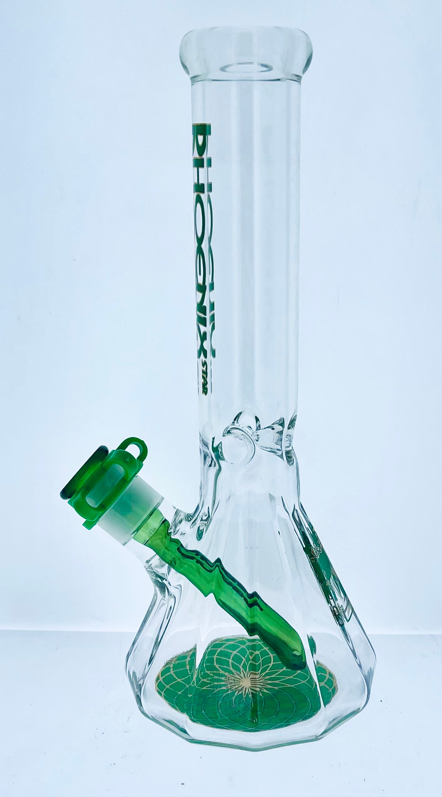 Phoenix 10"Diamond Base Beaker w/ Color