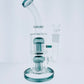 11" Bent Neck Rig w/ Double Tree Arm Perc & Color Accents