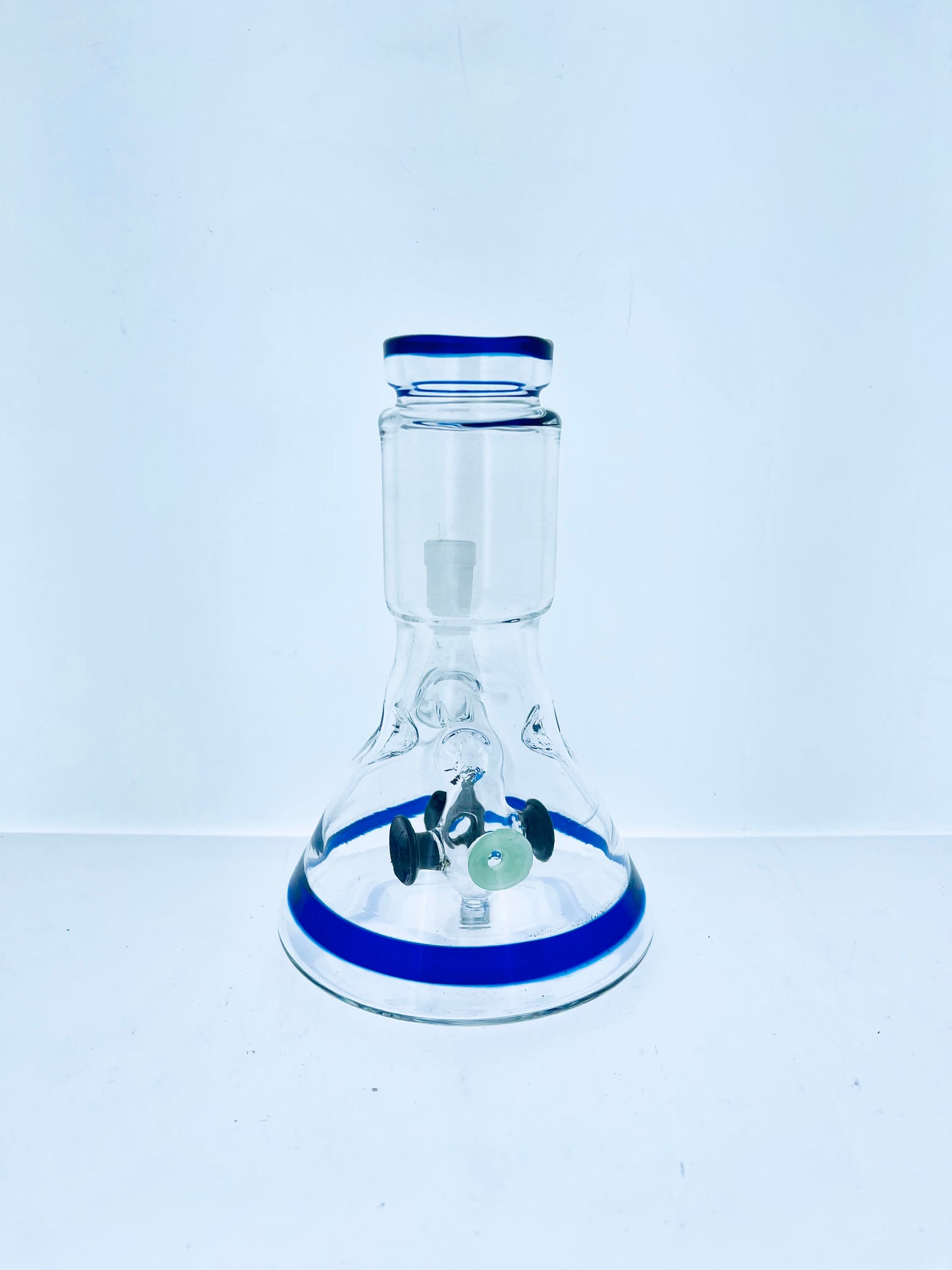 Mini Beaker w/ Colored Quad Perc 6"