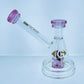 Diamond Glass Bent Neck Rig w/ Color Accents & Showerhead Perc